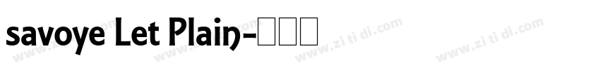 savoye Let Plain字体转换